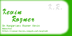 kevin rozner business card